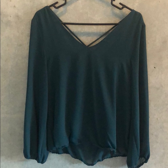 Hunter green blouse - Picture 1 of 3